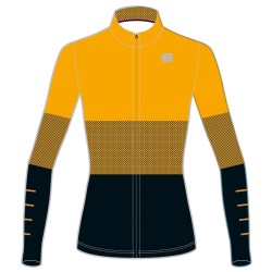 Varme kvinnor Stickad jersey Sportful Squadra W gul / svart